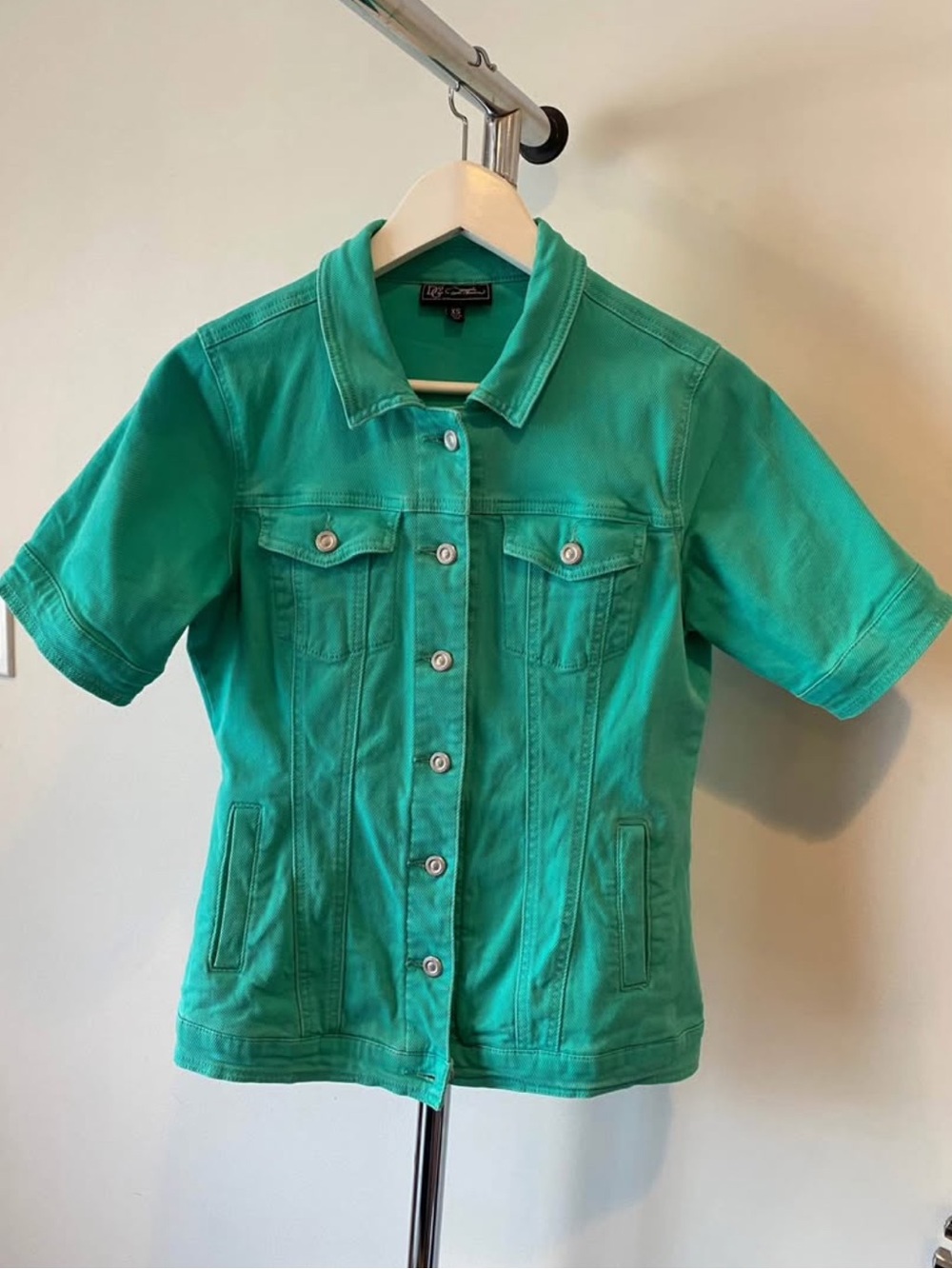 Turquoise Denim DG2 by Diane Gilman Button Down Top